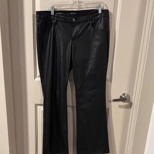 Black Faux Leather Pants